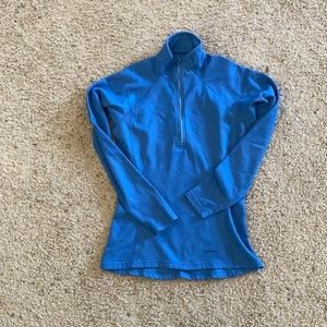 Patagonia blue half zip Capilene pullover S